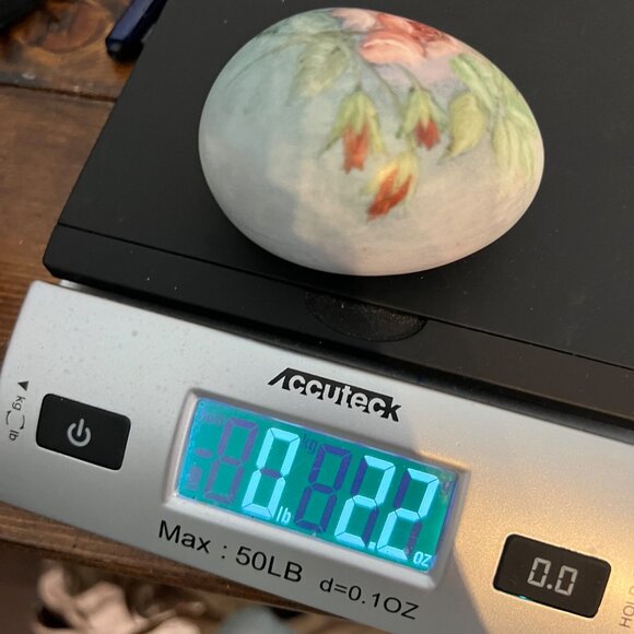 Vintage Porcelain Hand Painted Pink Rose Egg Easter Floral - Picture 10 of 10